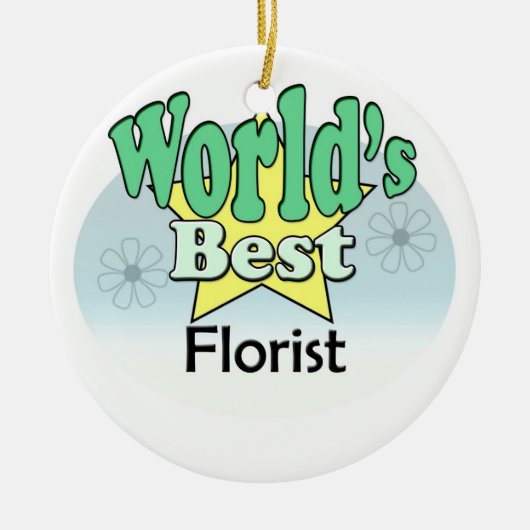 's Werelds beste Florist Keramisch Ornament (Voorkant)