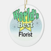 's Werelds beste Florist Keramisch Ornament (Links)