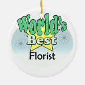 's Werelds beste Florist Keramisch Ornament (Achterkant)