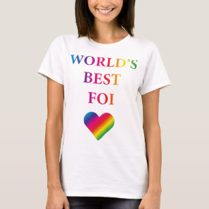 'S WERELDS BESTE FOI RAINBOW HEART T-Shirt