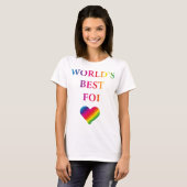 'S WERELDS BESTE FOI RAINBOW HEART T-Shirt  (Voorkant volledig)