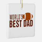 's Werelds beste Football voor vaders Typografie | Keramisch Ornament (Rechts)