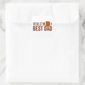 's Werelds beste Football voor vaders Typografie | Vierkante Sticker (Tas)