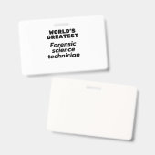 's Werelds beste forensische wetenschapper Badge (Voor- en achterkant)