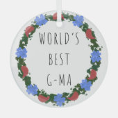 's Werelds beste G-Ma vakantie cadeau Glas Ornament (Voorkant)