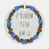 's Werelds beste G-Ma vakantie cadeau Glas Ornament (Achterkant)