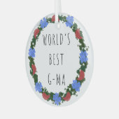 's Werelds beste G-Ma vakantie cadeau Glas Ornament (Voorkant links)