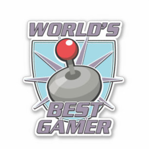 's Werelds beste gamer retro logo Sticker