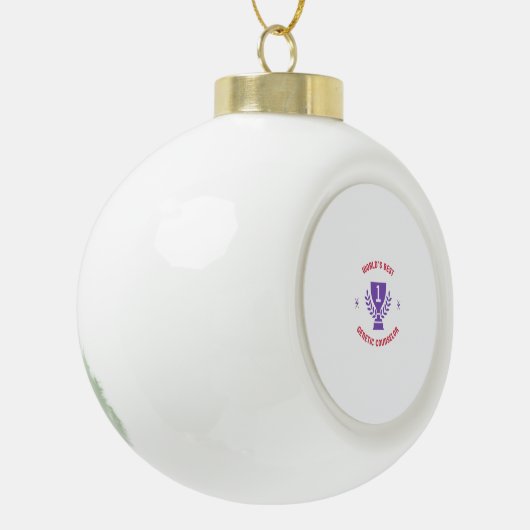 's Werelds beste genetische adviseur Keramische Bal Ornament (Links)