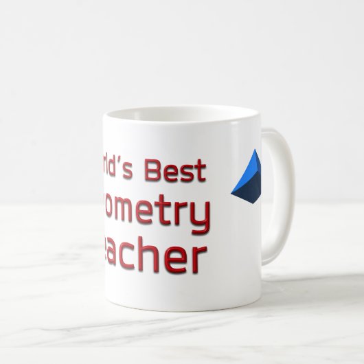 's Werelds beste geometrieleerkracht met 3D-vormen Koffiemok (Voorkant rechts)