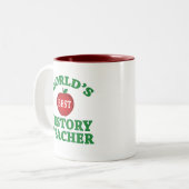 's Werelds beste geschiedenisleraar Tweekleurige Koffiemok (Voorkant links)