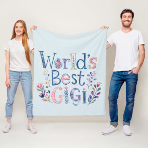 'S Werelds BESTE GIGI Oma Gift Verjaardag Kerstmis Fleece Deken