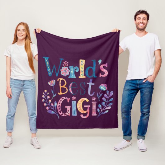 'S Werelds BESTE GIGI Oma Gift Verjaardag Kerstmis Fleece Deken (In situ)
