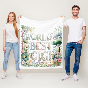 'S Werelds BESTE GIGI Oma Gift Verjaardag Kerstmis Fleece Deken