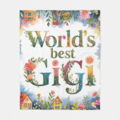 'S Werelds BESTE GIGI Oma Gift Verjaardag Kerstmis Fleece Deken (Voorkant)