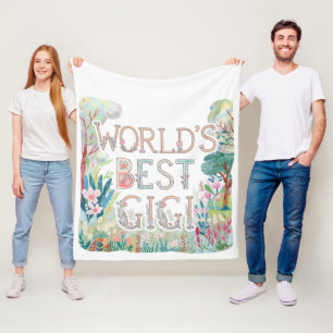 'S Werelds BESTE GIGI Oma Gift Verjaardag Kerstmis Fleece Deken