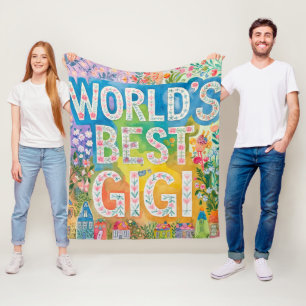 'S Werelds BESTE GIGI Oma Gift Verjaardag Kerstmis Fleece Deken