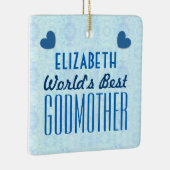 's Werelds beste GODMOTHER met hart A034 Keramisch Ornament (Rechts)