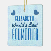 's Werelds beste GODMOTHER met hart A034 Keramisch Ornament (Links)