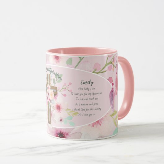 's Werelds beste GODMOTHER-MOK POEM, op maat gemaa Mok (Voorkant rechts)