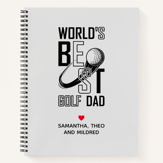'S Werelds Beste Golf Papa - Grappig & Doordacht C Notitieboek (Voorkant)