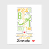 'S Werelds Beste Golf Papa - Grappig & Doordacht C Sticker (Vel)