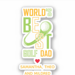 'S Werelds Beste Golf Papa - Grappig & Doordacht C Sticker