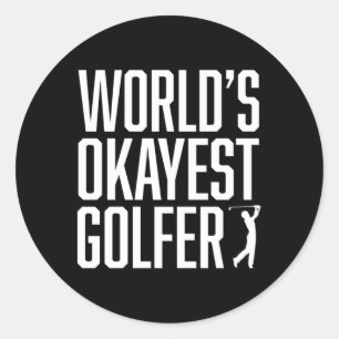 's Werelds beste golfer geweldig voor golfers Ronde Sticker