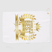 's Werelds Beste Golfer Gold 5 Star Golfhanddoek (Horizontaal)