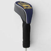 's Werelds beste golfer marine blauw en goud 5 ste Golfheadcover (Schuin)