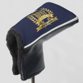 's Werelds beste golfer marine blauw en goud 5 ste Golfheadcover (3/4 voorkant)