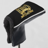 's Werelds beste golfer zwart en goud 5 sterren Golfheadcover (3/4 voorkant)