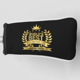 's Werelds beste golfer zwart en goud 5 sterren Golfheadcover