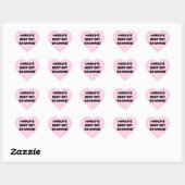's Werelds beste Grammie zwart of wit geschenken Hart Sticker (Vel)