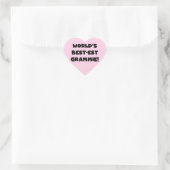 's Werelds beste Grammie zwart of wit geschenken Hart Sticker (Tas)