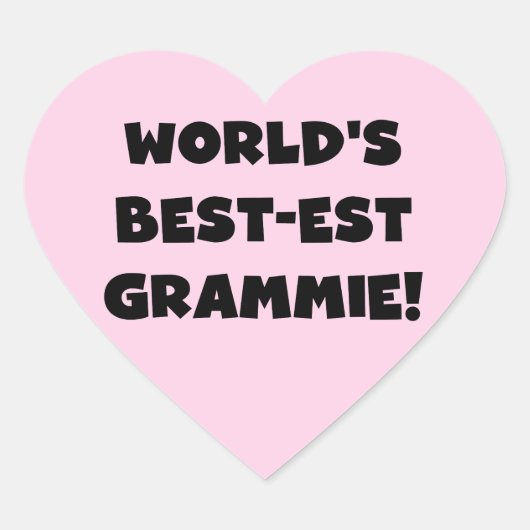 's Werelds beste Grammie zwart of wit geschenken Hart Sticker (Voorkant)