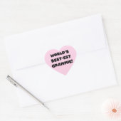 's Werelds beste Grammie zwart of wit geschenken Hart Sticker (Envelop)