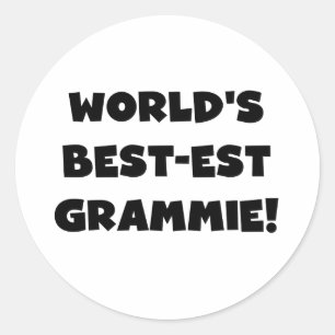 's Werelds beste Grammie zwart of wit geschenken Ronde Sticker