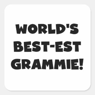 's Werelds beste Grammie zwart of wit geschenken Vierkante Sticker