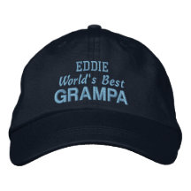 'S Werelds beste GRAMPA Custom Name NAVY en BLUE