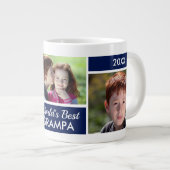 's Werelds beste Grampa Photo Collage Giant Coffee Grote Koffiekop (Voorkant rechts)