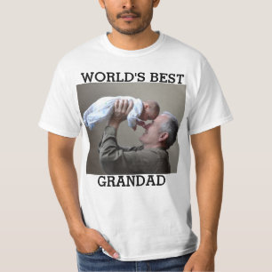 'S WERELDS BESTE GRANDAD Custom Photo Creëer Your  T-shirt