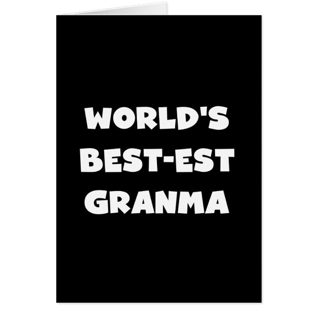 's Werelds Beste Granma Zwart-wit (Voorkant)