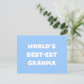 's Werelds Beste Granma Zwart-wit Briefkaart (Staand voorkant)