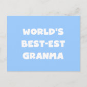 's Werelds Beste Granma Zwart-wit Briefkaart (Voorkant)