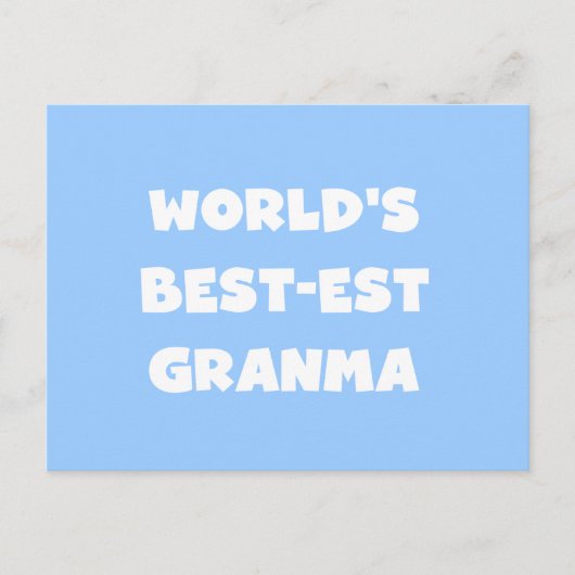 's Werelds Beste Granma Zwart-wit Briefkaart (Voorkant)