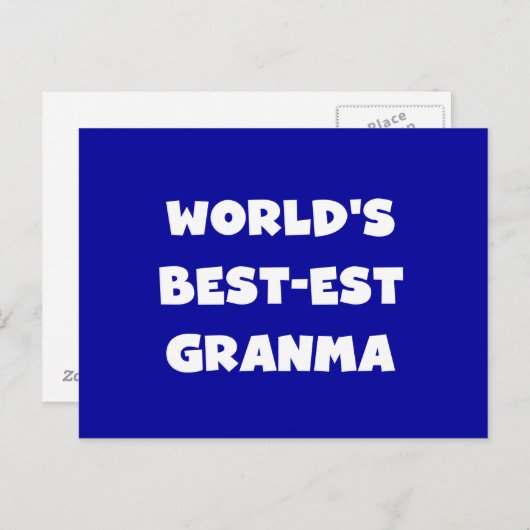 's Werelds Beste Granma Zwart-wit Briefkaart (Voorkant / Achterkant)