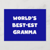 's Werelds Beste Granma Zwart-wit Briefkaart (Voorkant)