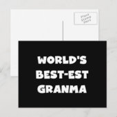 's Werelds Beste Granma Zwart-wit Briefkaart (Voorkant / Achterkant)