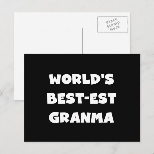's Werelds Beste Granma Zwart-wit Briefkaart (Voorkant / Achterkant)